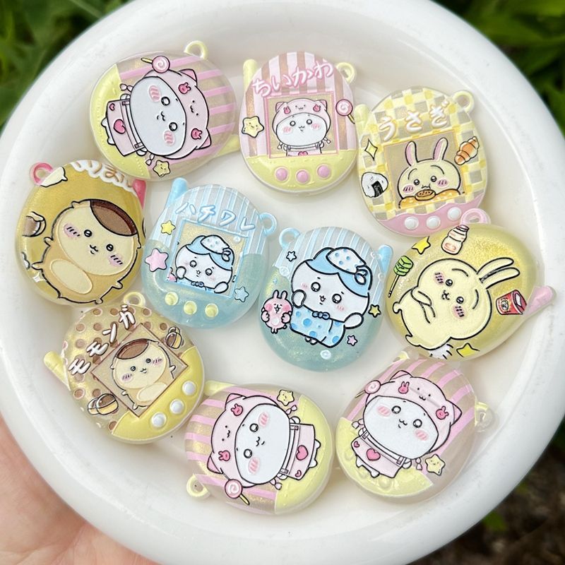 Cosplay Prop Diy - Porte-clés lumineux imprimé Chiikawa, pendentif de