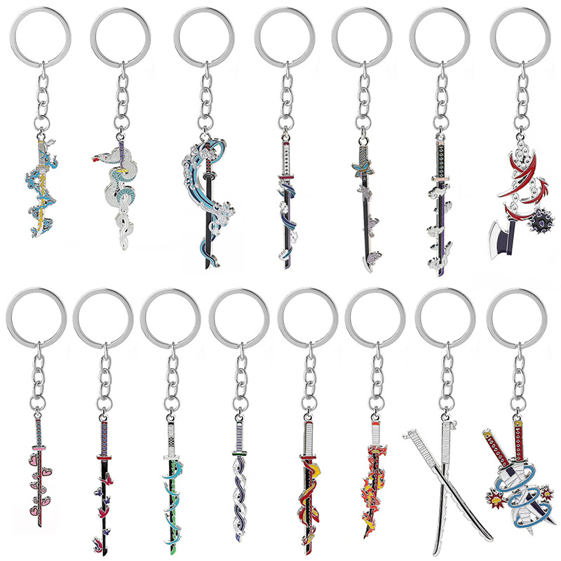 Cosplay Prop Dagger - 15 styles de porte-clés anime Ghost