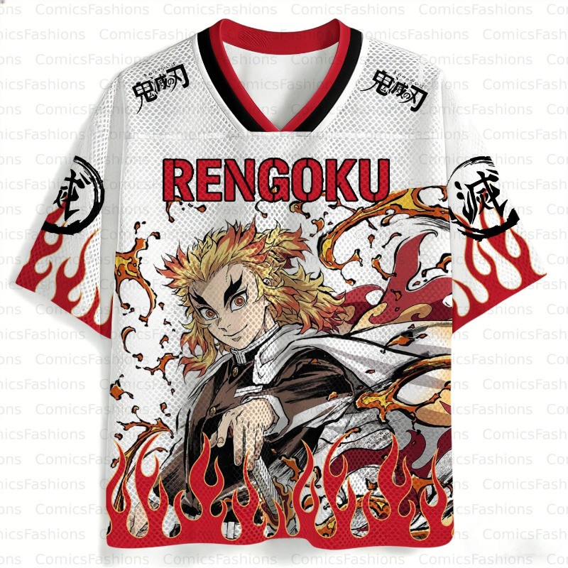 Cosplay Flame Prop - T-shirt unisexe décontracté à col en
