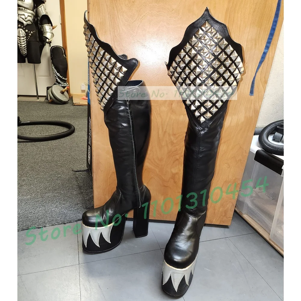 Bottes de démon noires à plate - Cosplay Flame Prop avis et prix